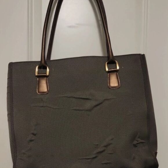 DVF Diane Von Furstenberg Tote Bag Olive Green and Brown - Picture 2 of 14